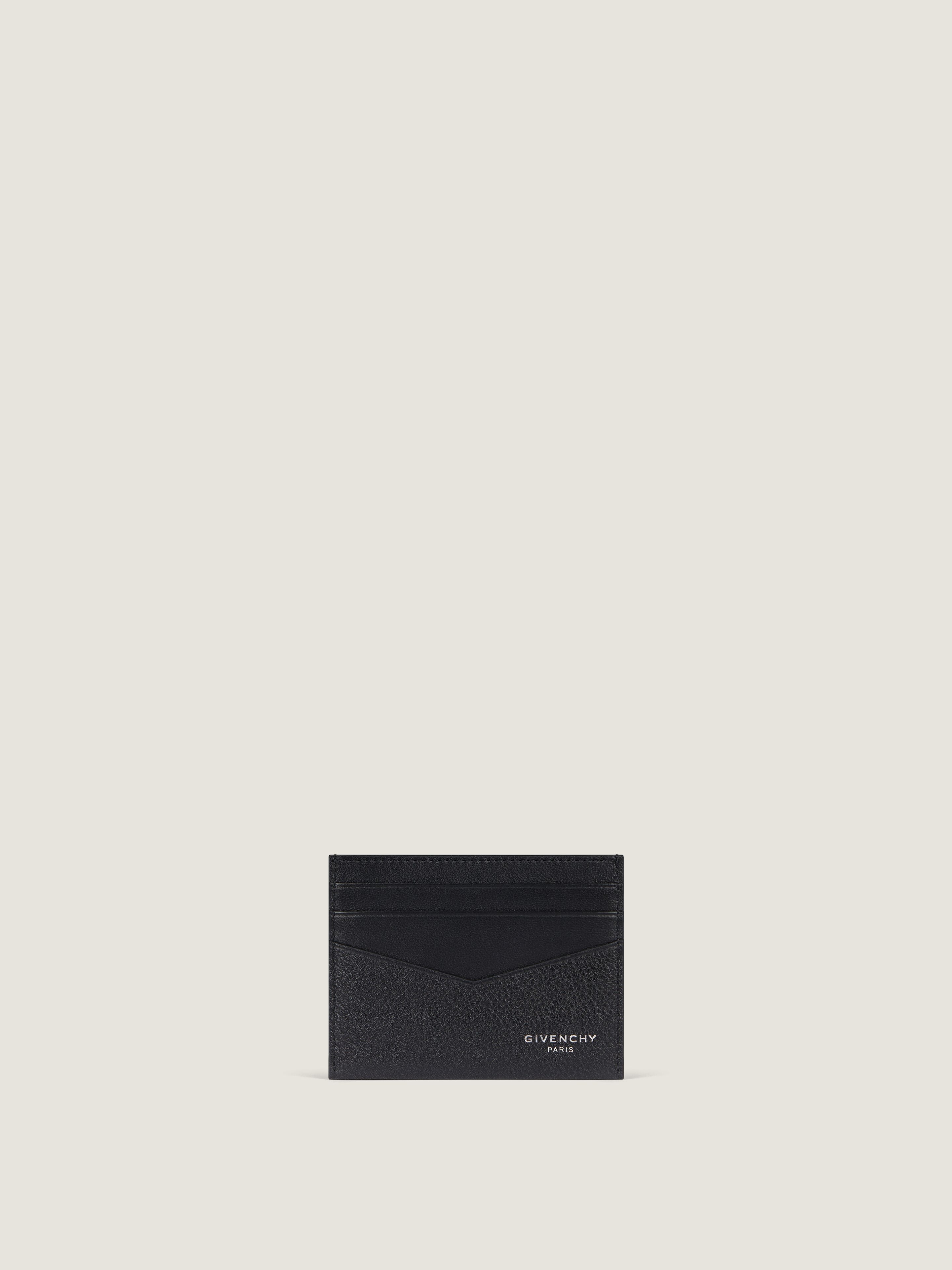 Card holder in grained leather
